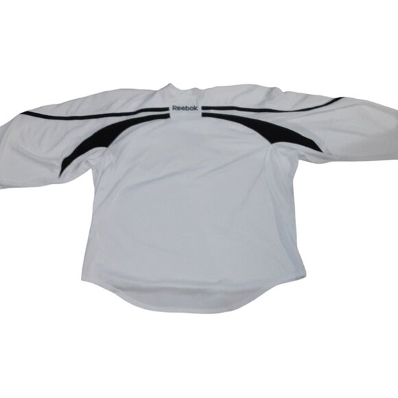 Reebok Goalie Style Practice Jersey White with Black Adult Hockey - Picture 4 of 4